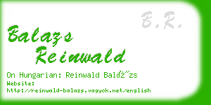 balazs reinwald business card